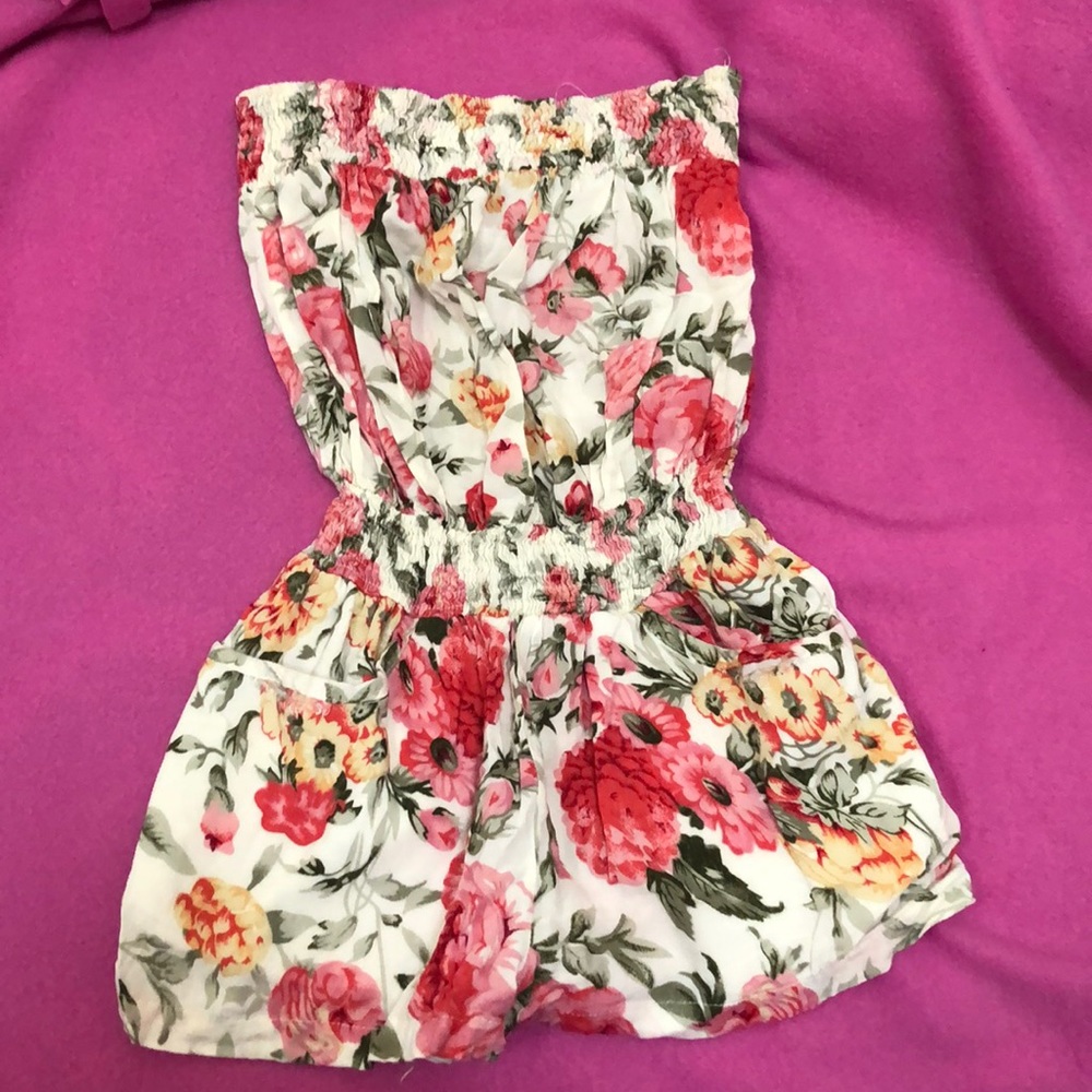 White floral romper
